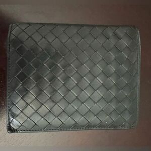 Bottega Veneta Black Intrecciato Leather Bifold Wallet